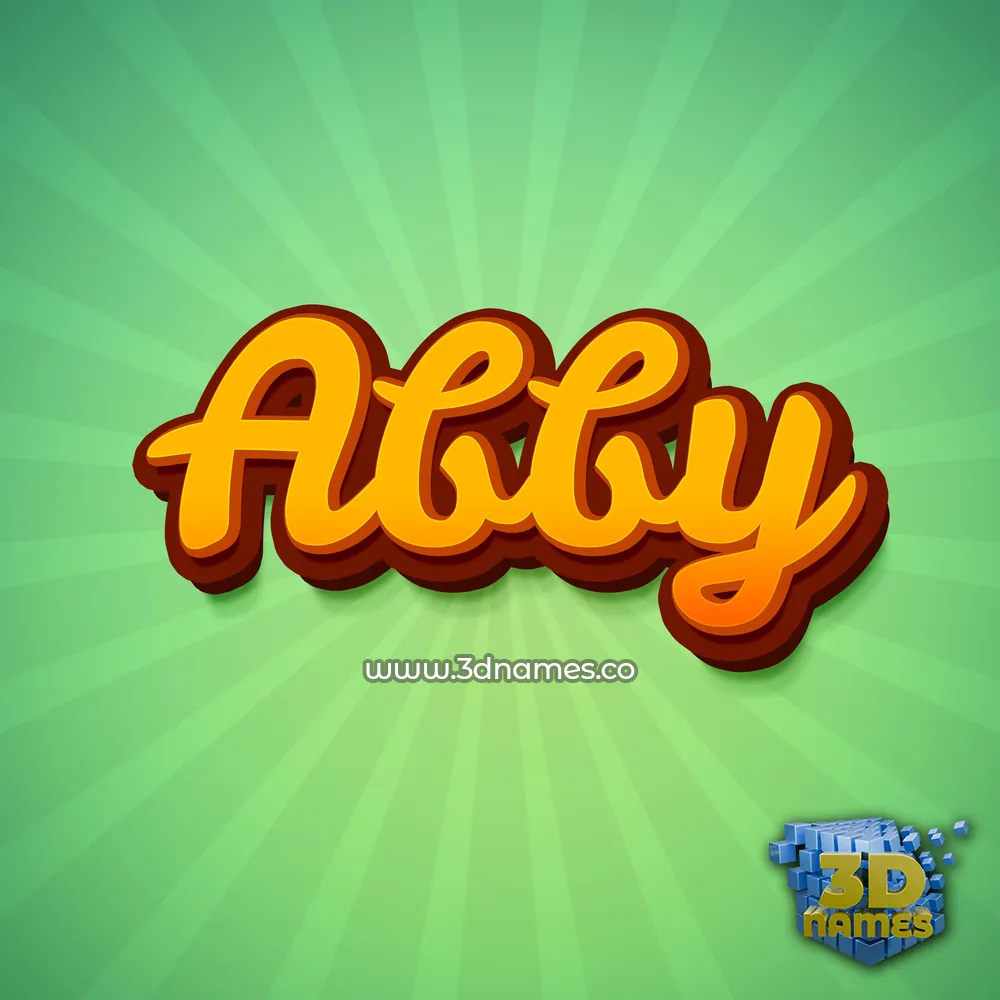 abby in Green Rays style - 3D name wallpaper