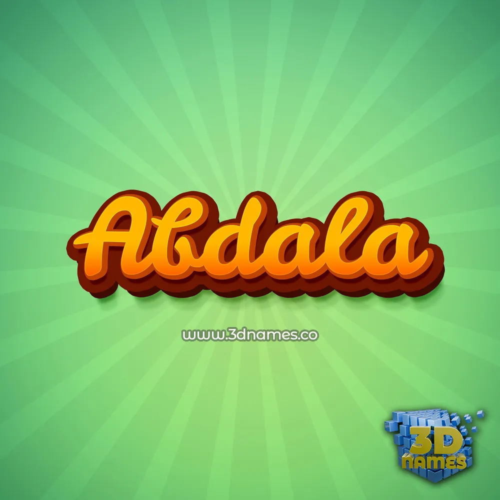 abdala in Green Rays style - 3D name wallpaper