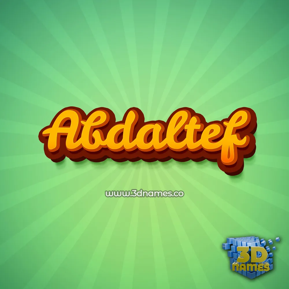 abdaltef in Green Rays style - 3D name wallpaper