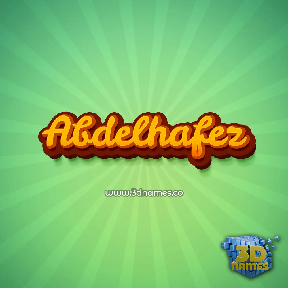 abdelhafez in Green Rays style - 3D name wallpaper