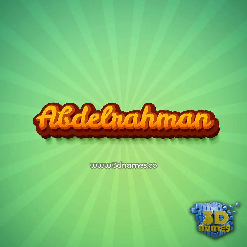 abdelrahman in Green Rays style - 3D name wallpaper
