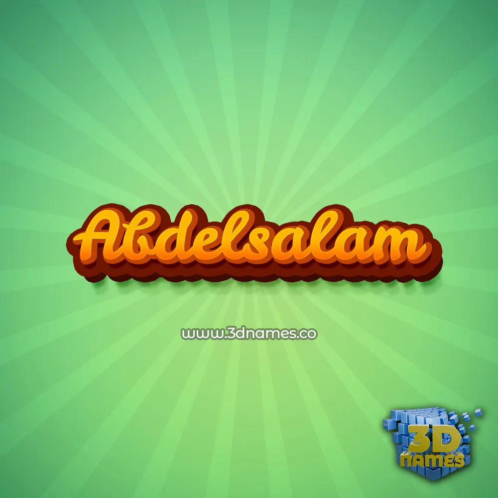 abdelsalam in Green Rays style - 3D name wallpaper