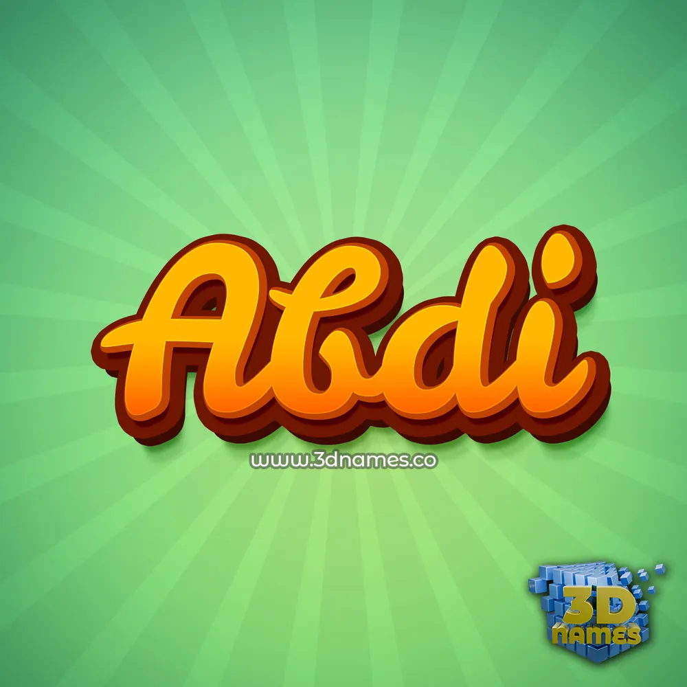 abdi in Green Rays style - 3D name wallpaper