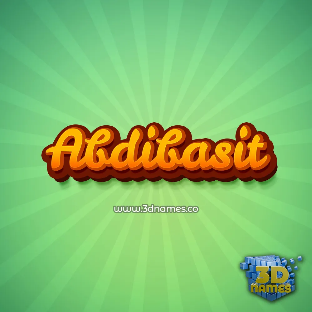 abdibasit in Green Rays style - 3D name wallpaper