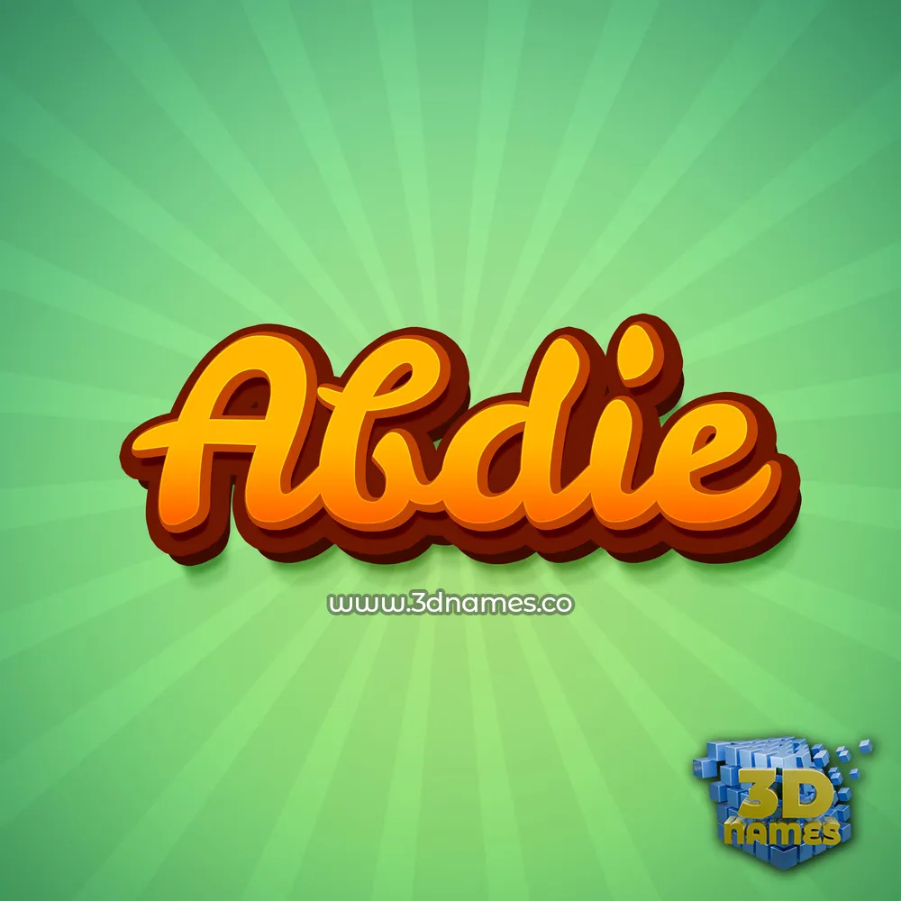 abdie in Green Rays style - 3D name wallpaper
