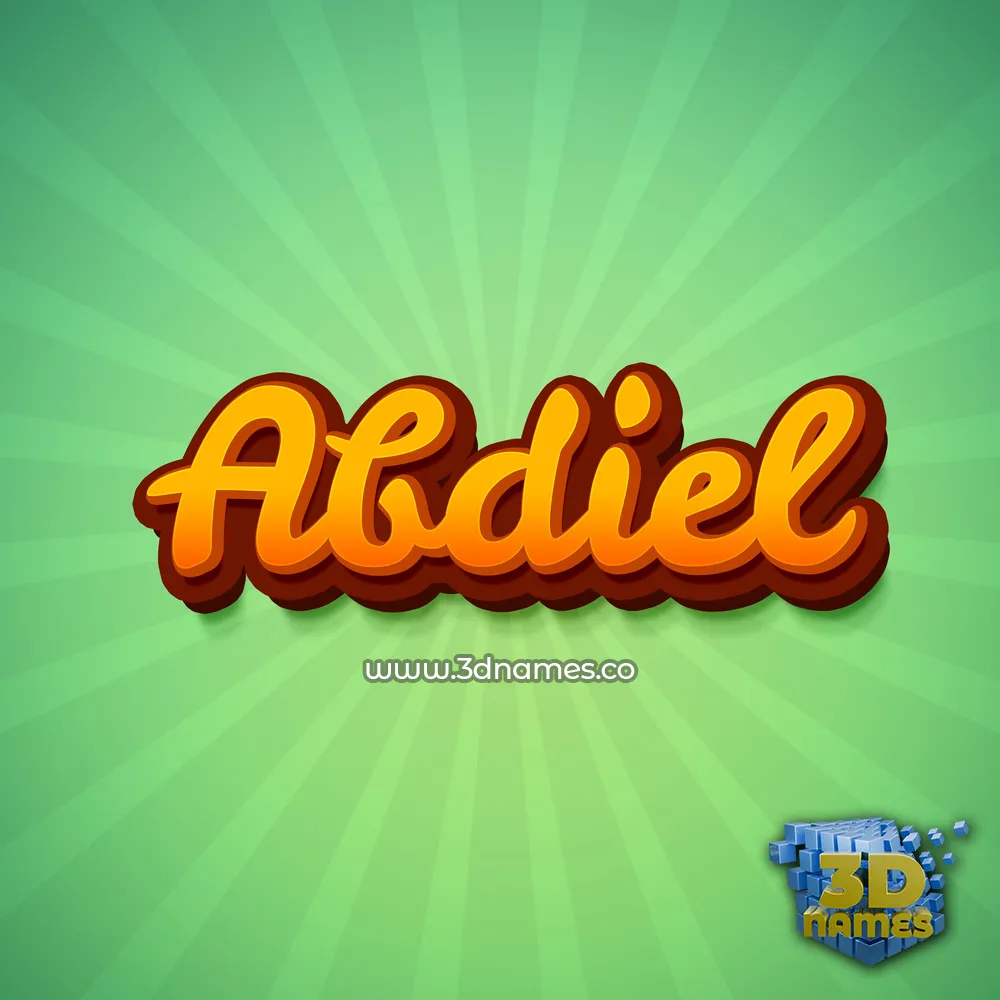 abdiel in Green Rays style - 3D name wallpaper