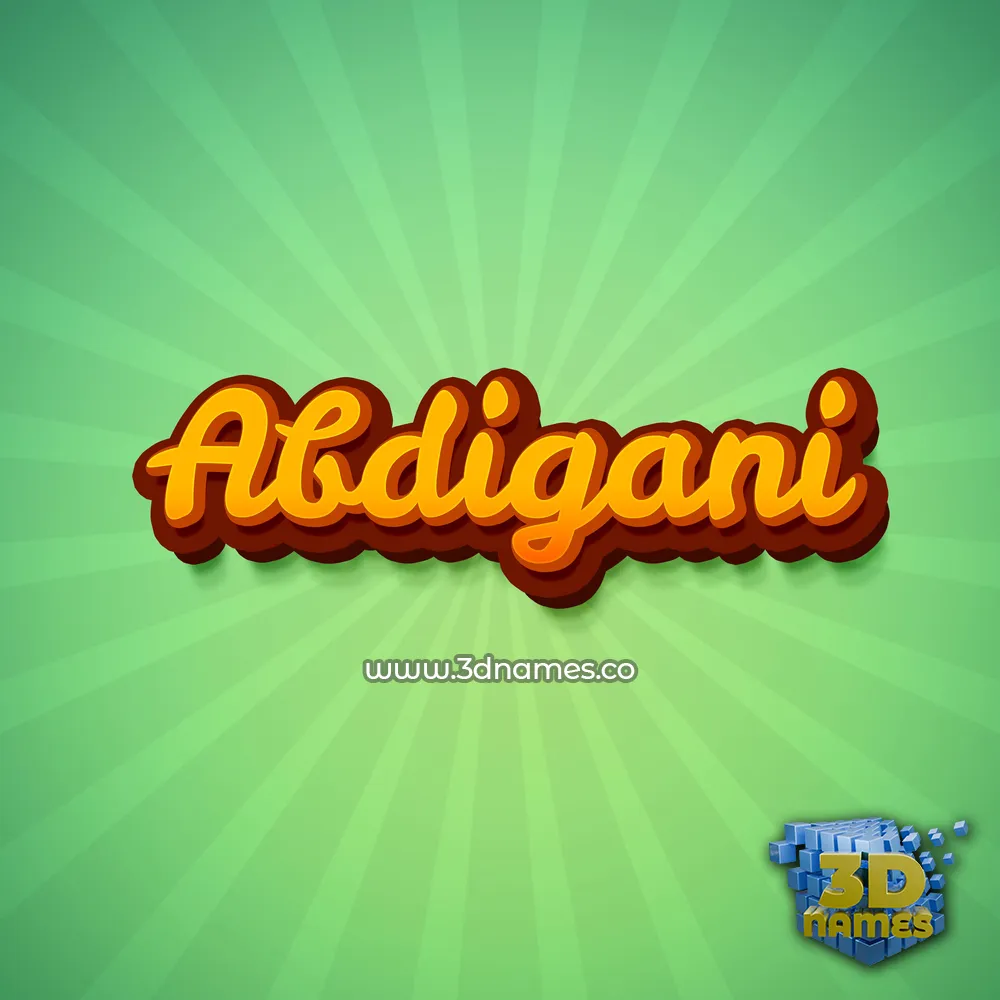 abdigani in Green Rays style - 3D name wallpaper