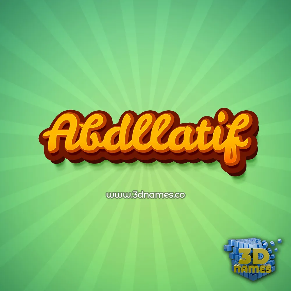 abdllatif in Green Rays style - 3D name wallpaper
