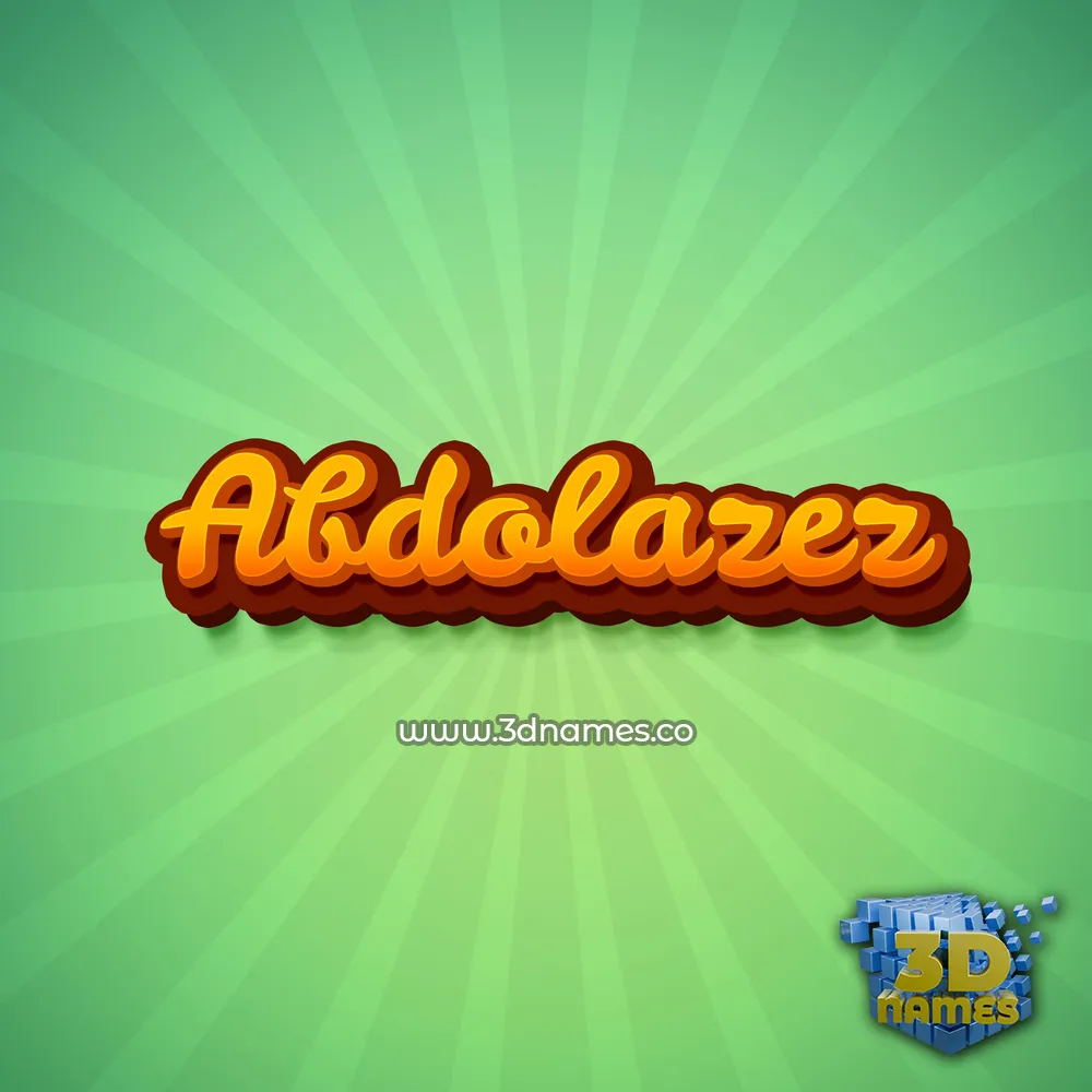 abdolazez in Green Rays style - 3D name wallpaper