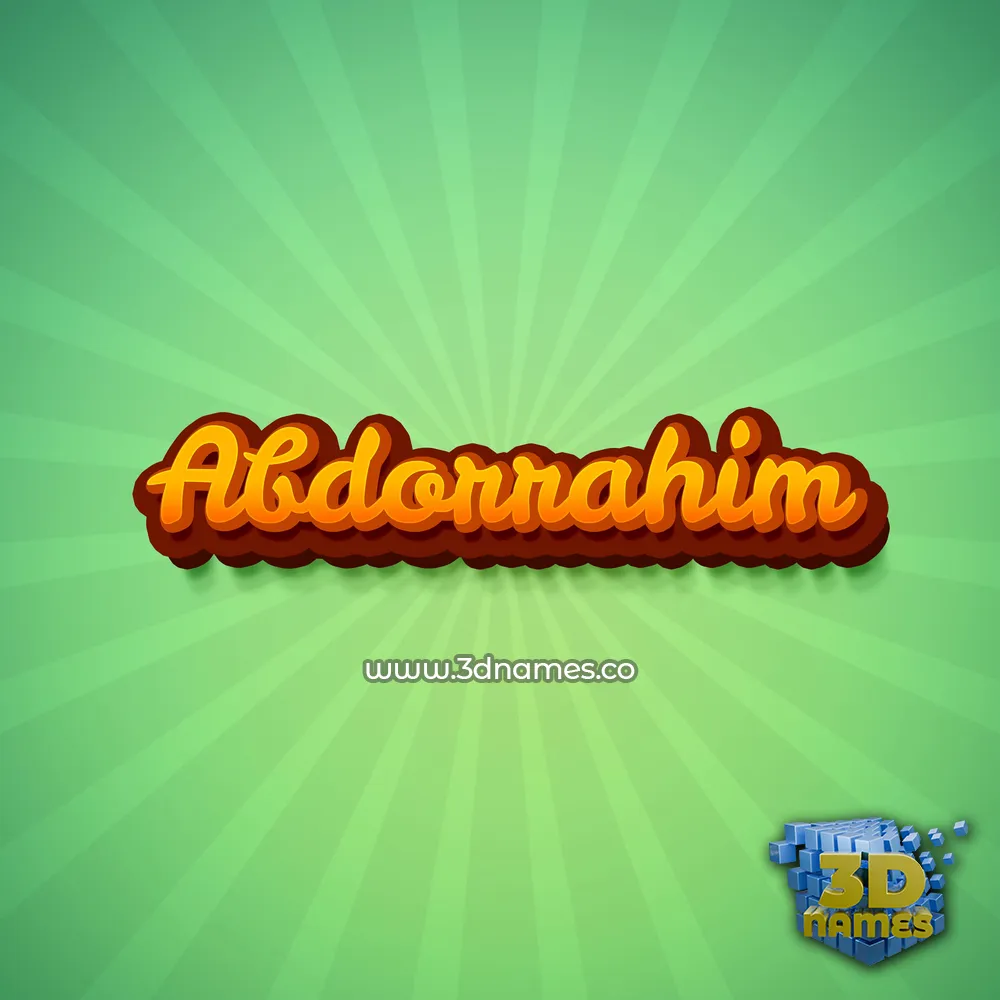 abdorrahim in Green Rays style - 3D name wallpaper