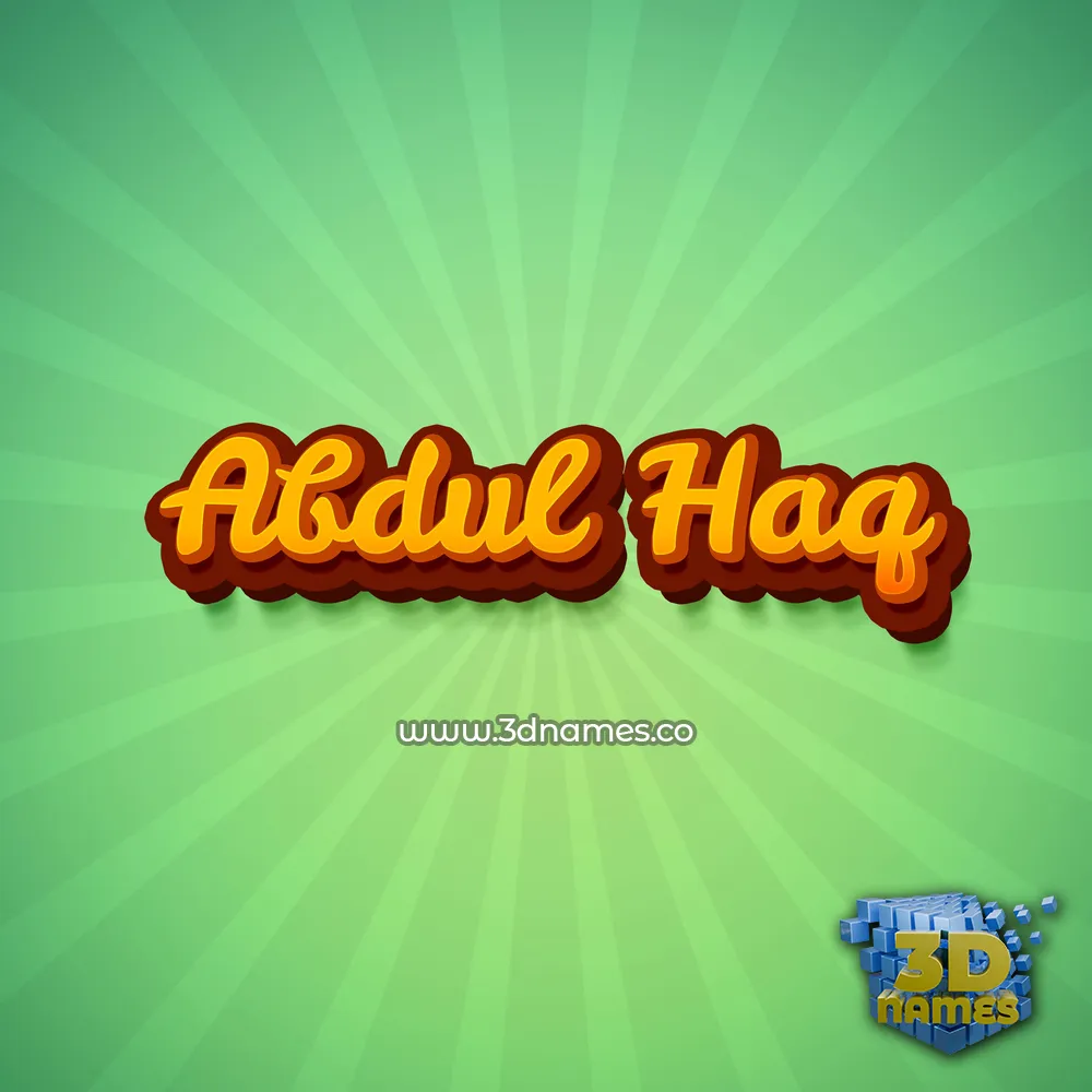 abdul haq in Green Rays style - 3D name wallpaper