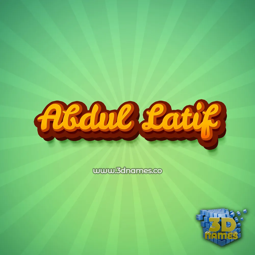 abdul latif in Green Rays style - 3D name wallpaper
