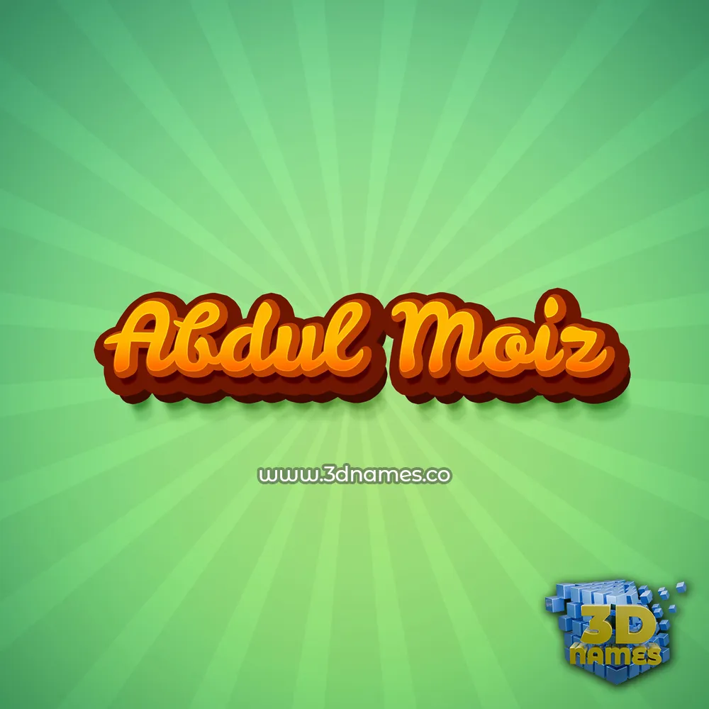 abdul moiz in Green Rays style - 3D name wallpaper