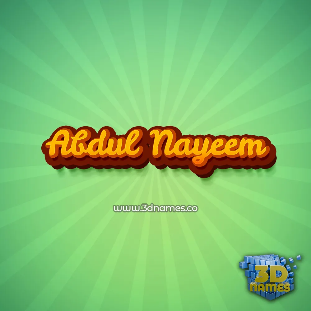 abdul nayeem in Green Rays style - 3D name wallpaper