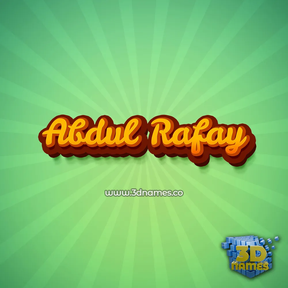 abdul rafay in Green Rays style - 3D name wallpaper
