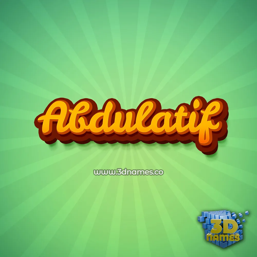 abdulatif in Green Rays style - 3D name wallpaper