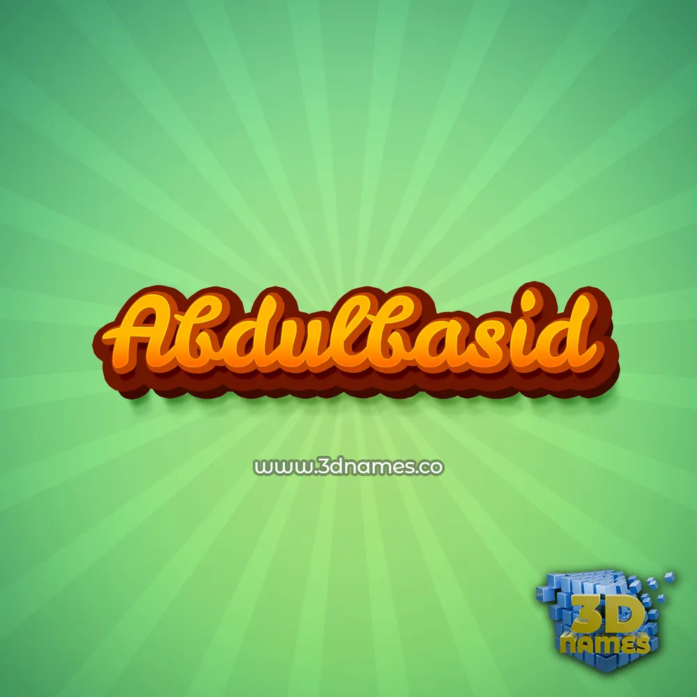 abdulbasid in Green Rays style - 3D name wallpaper