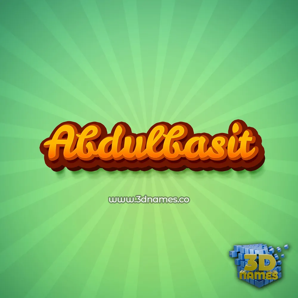 abdulbasit in Green Rays style - 3D name wallpaper