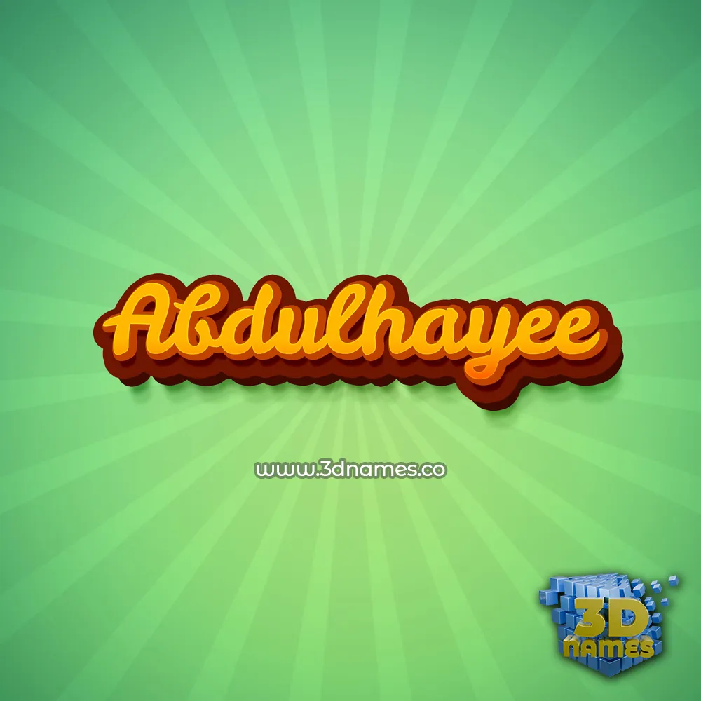 abdulhayee in Green Rays style - 3D name wallpaper