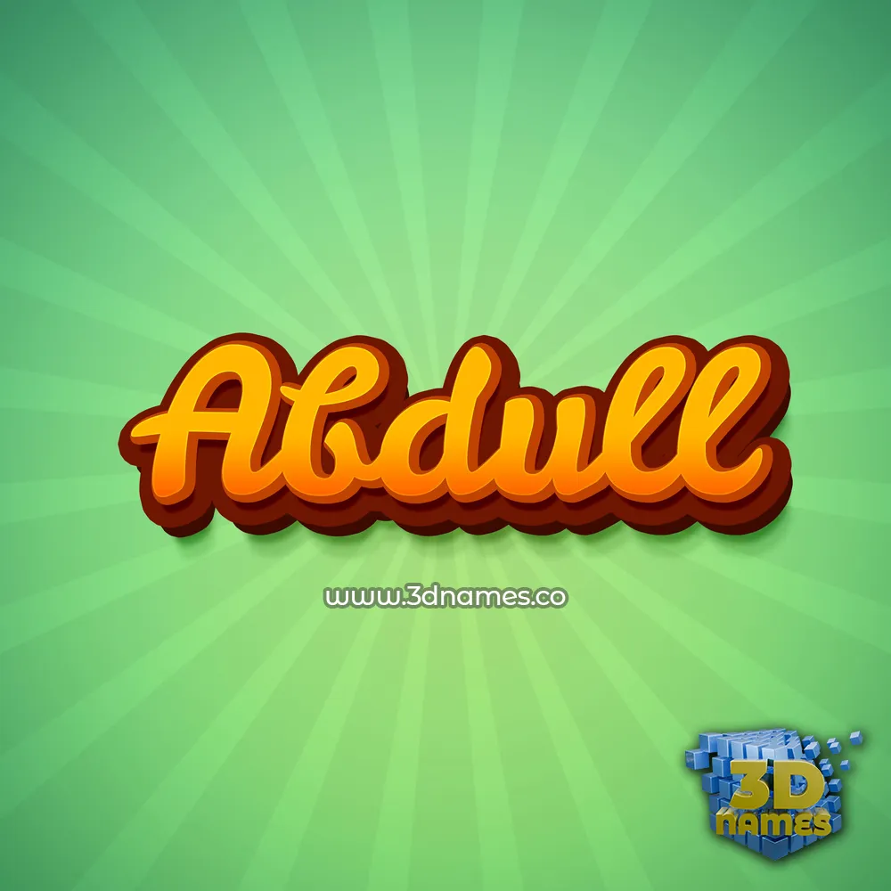abdull in Green Rays style - 3D name wallpaper