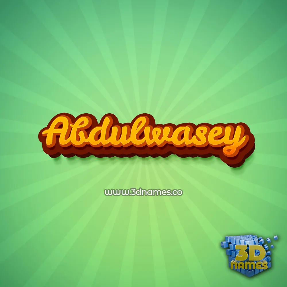 abdulwasey in Green Rays style - 3D name wallpaper