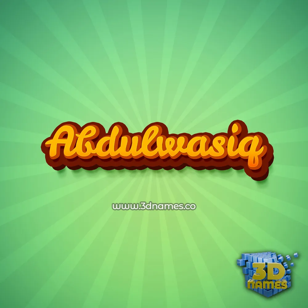 abdulwasiq in Green Rays style - 3D name wallpaper