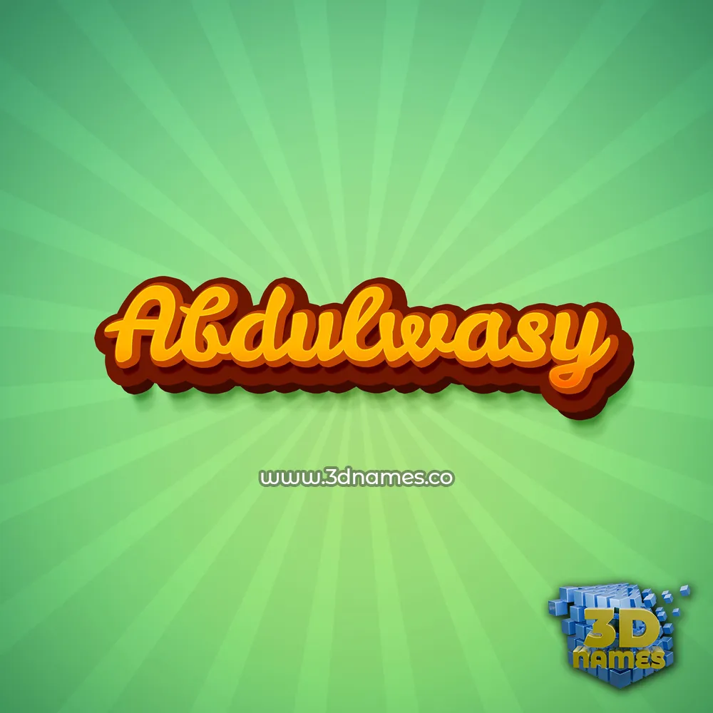 abdulwasy in Green Rays style - 3D name wallpaper