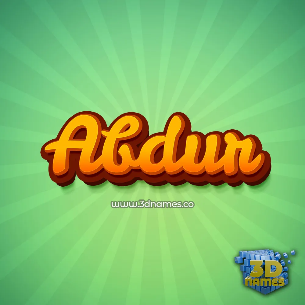 abdur in Green Rays style - 3D name wallpaper