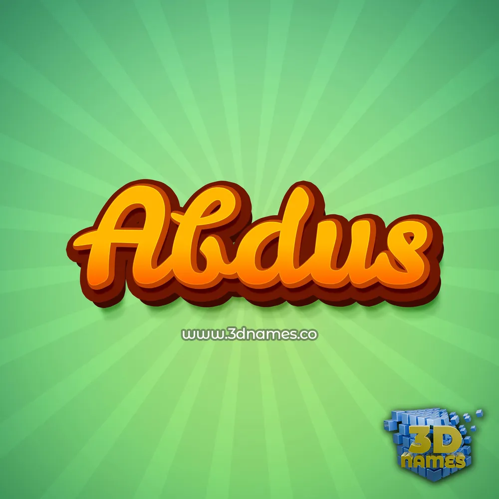 abdus in Green Rays style - 3D name wallpaper
