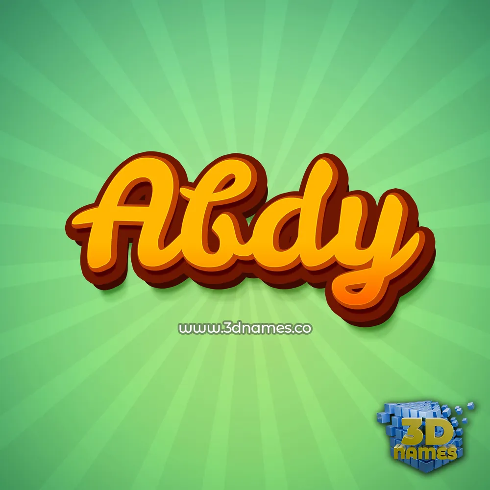 abdy in Green Rays style - 3D name wallpaper