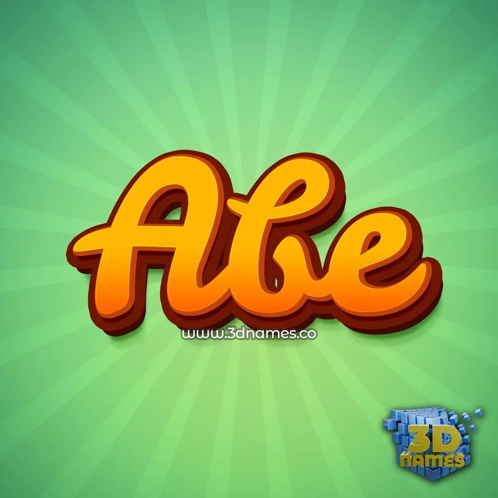 abe in Green Rays style - 3D name wallpaper