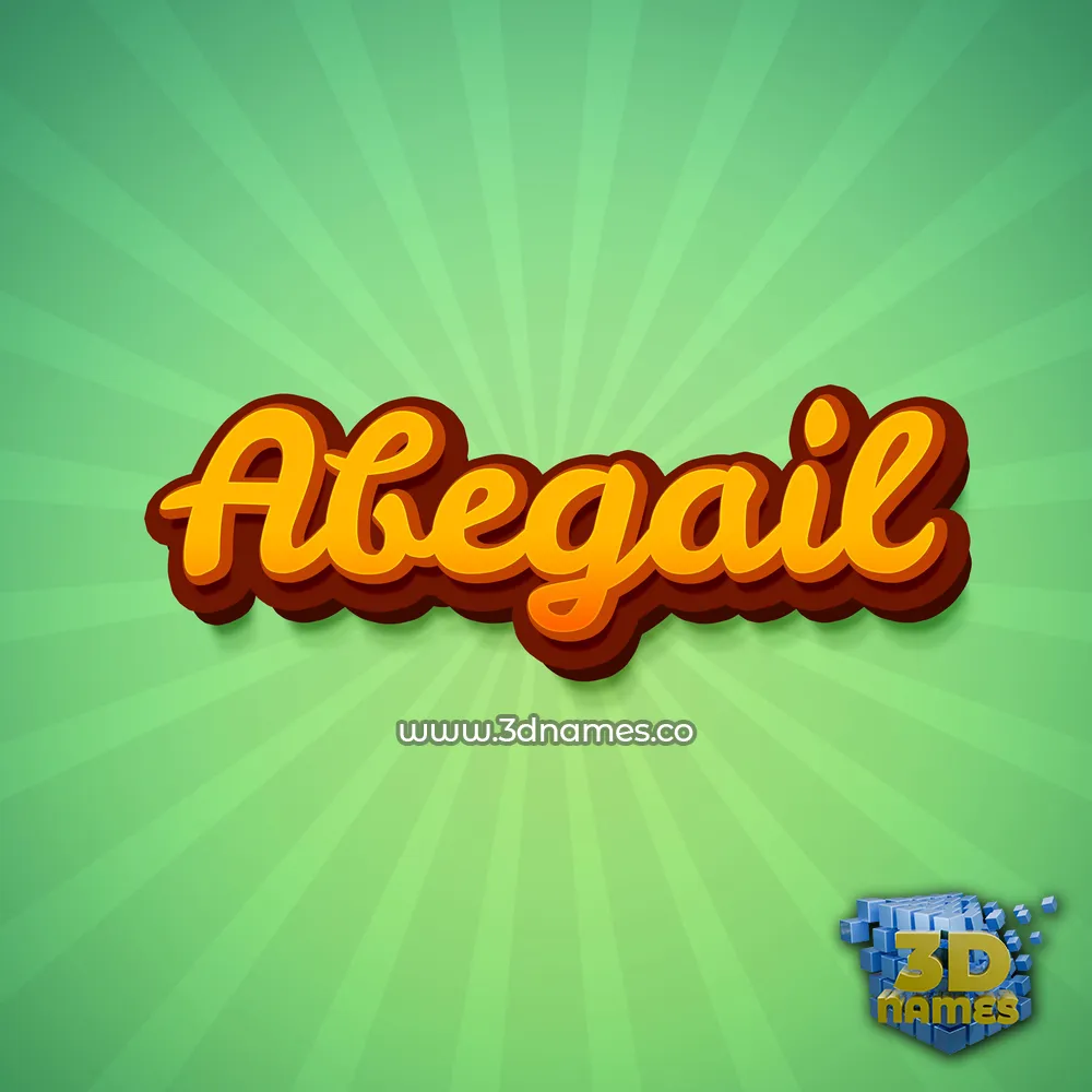 abegail in Green Rays style - 3D name wallpaper