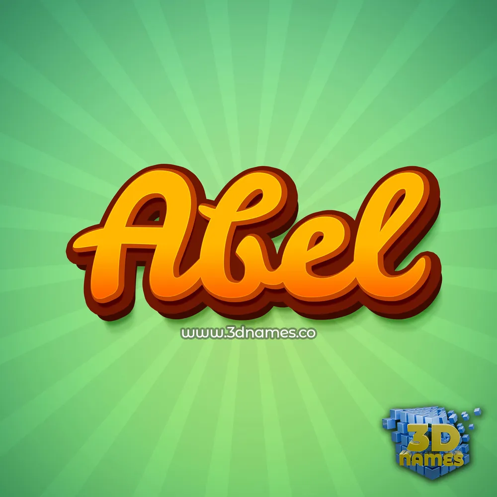 abel in Green Rays style - 3D name wallpaper