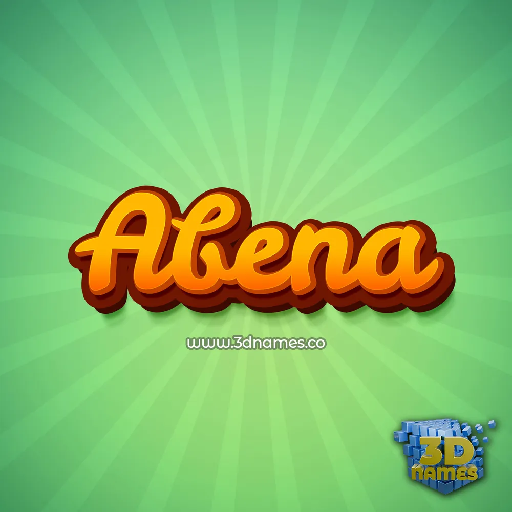 abena in Green Rays style - 3D name wallpaper