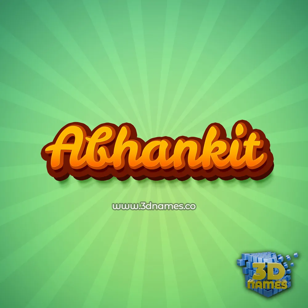 abhankit in Green Rays style - 3D name wallpaper