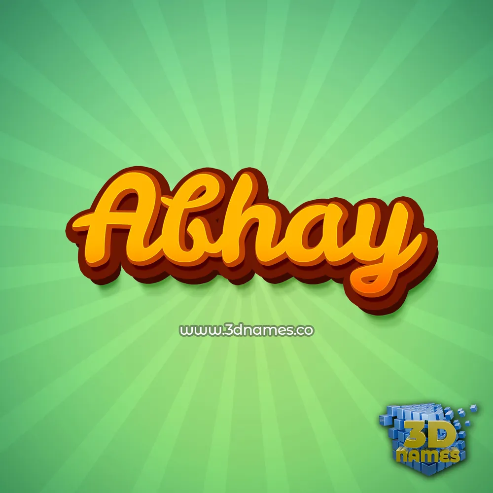 abhay in Green Rays style - 3D name wallpaper