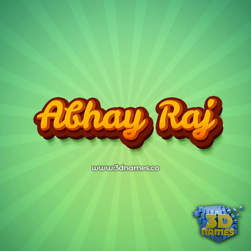 abhay raj in Green Rays style - 3D name wallpaper