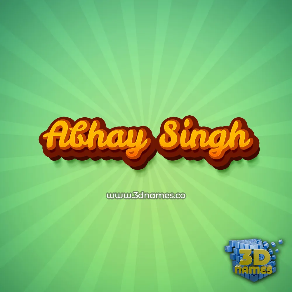 abhay singh in Green Rays style - 3D name wallpaper