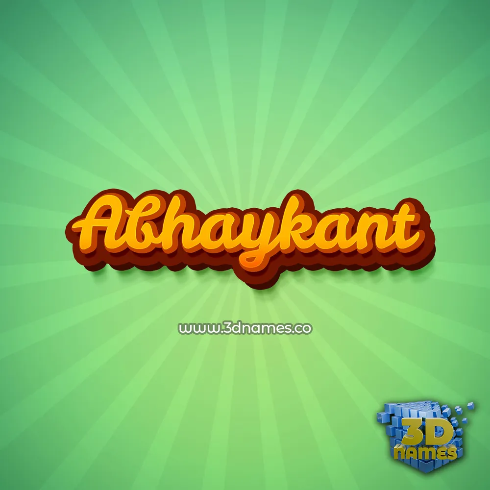 abhaykant in Green Rays style - 3D name wallpaper