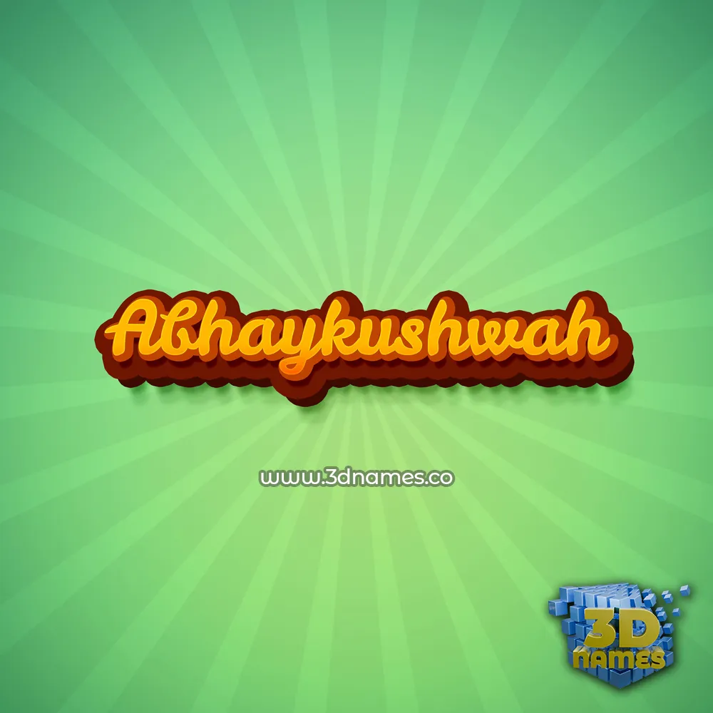 abhaykushwah in Green Rays style - 3D name wallpaper