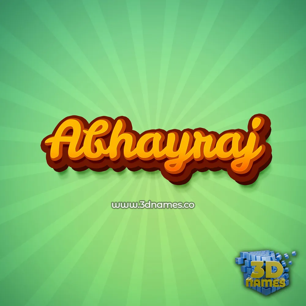 abhayraj in Green Rays style - 3D name wallpaper