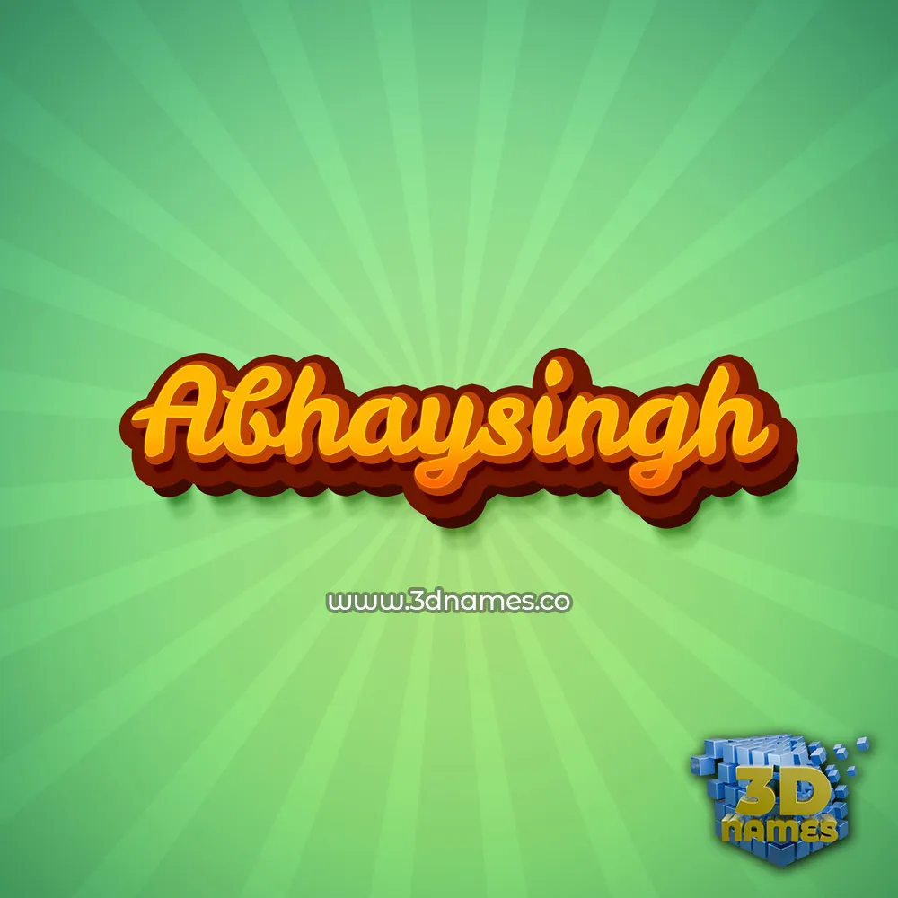 abhaysingh in Green Rays style - 3D name wallpaper