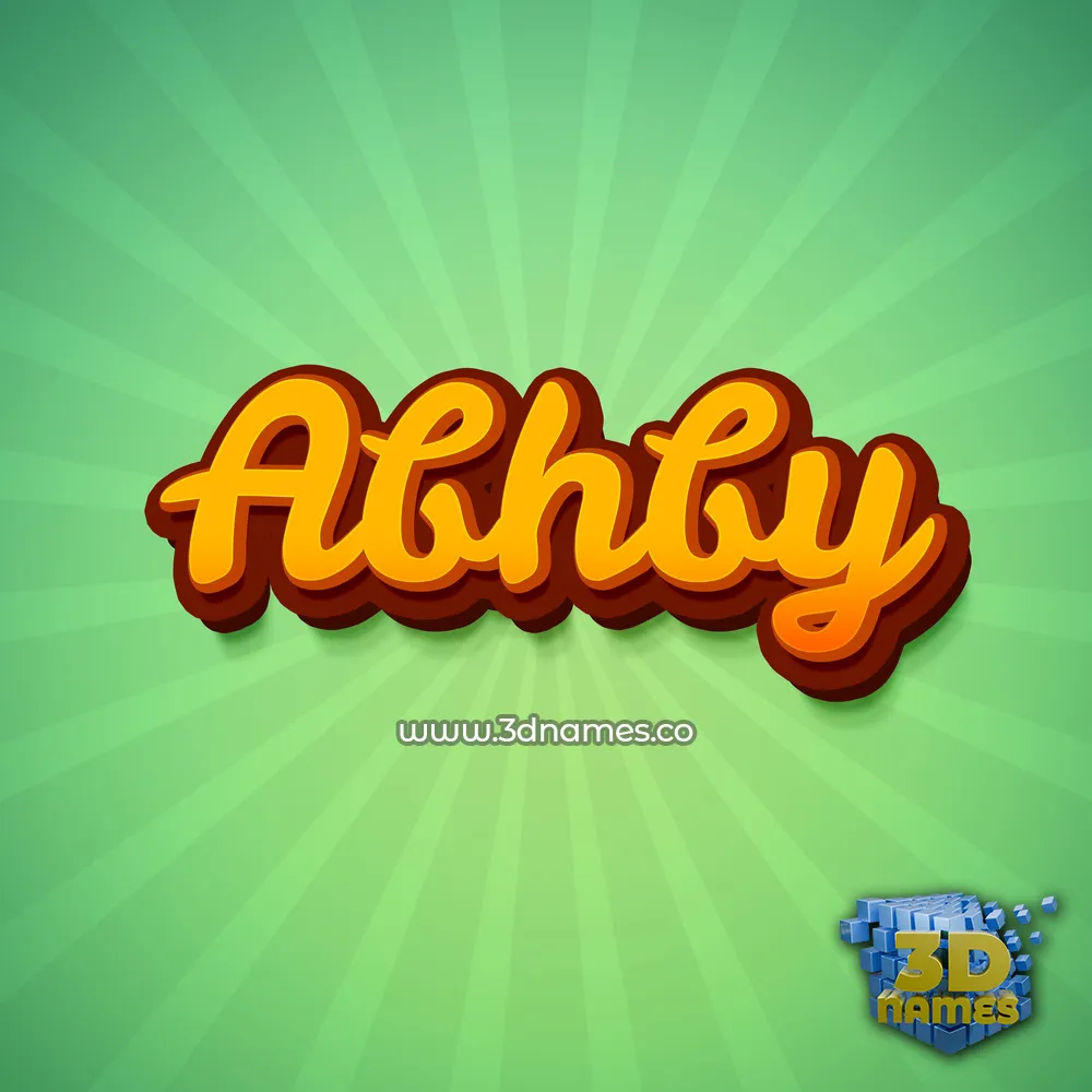 abhby in Green Rays style - 3D name wallpaper
