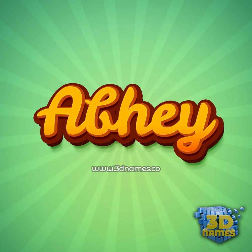 abhey in Green Rays style - 3D name wallpaper