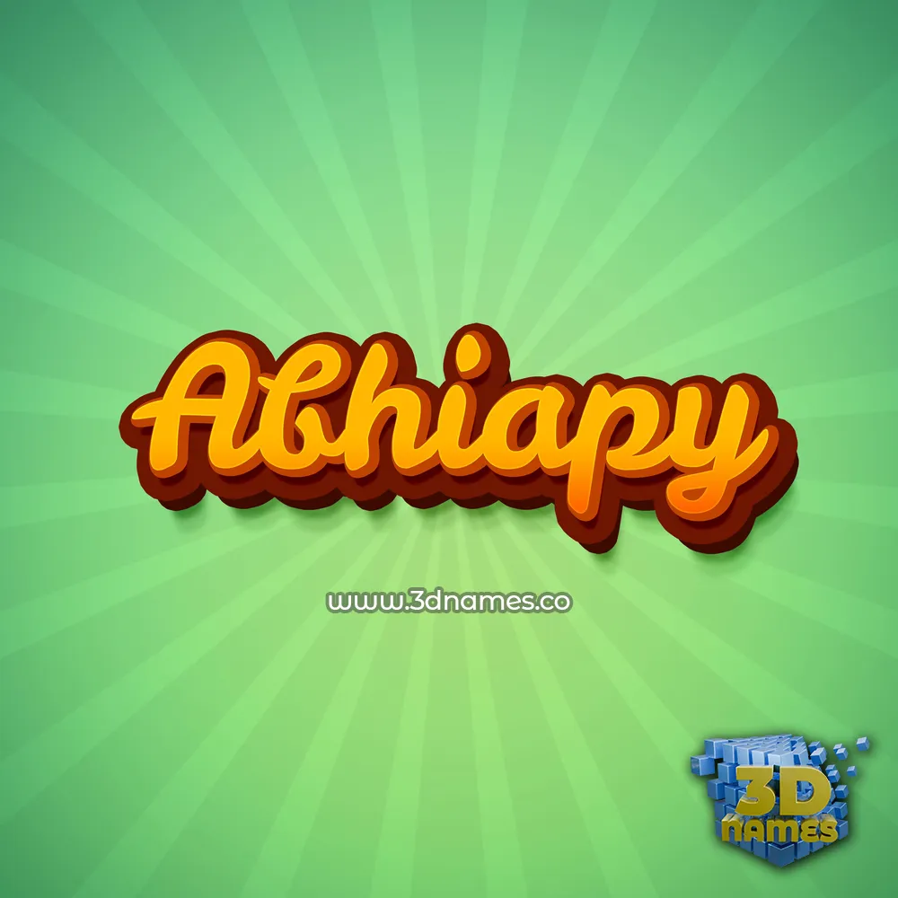 abhiapy in Green Rays style - 3D name wallpaper