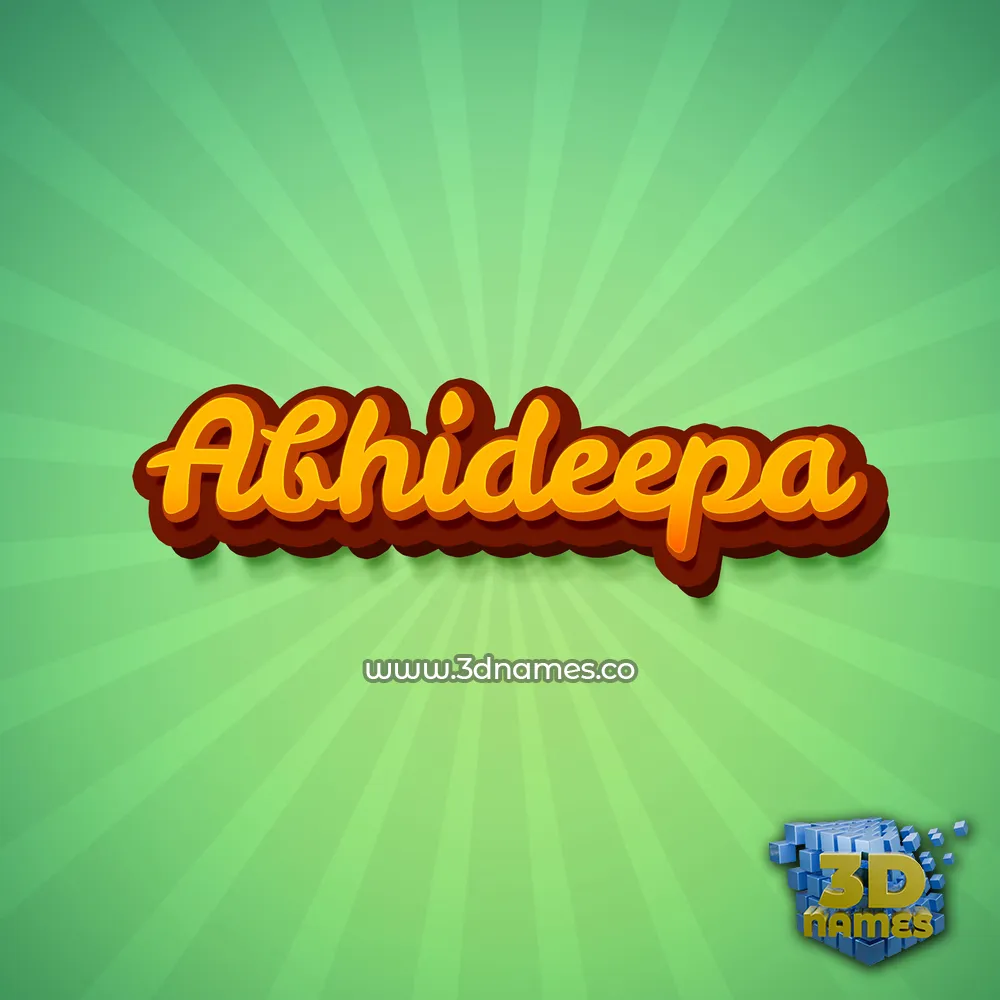 abhideepa in Green Rays style - 3D name wallpaper