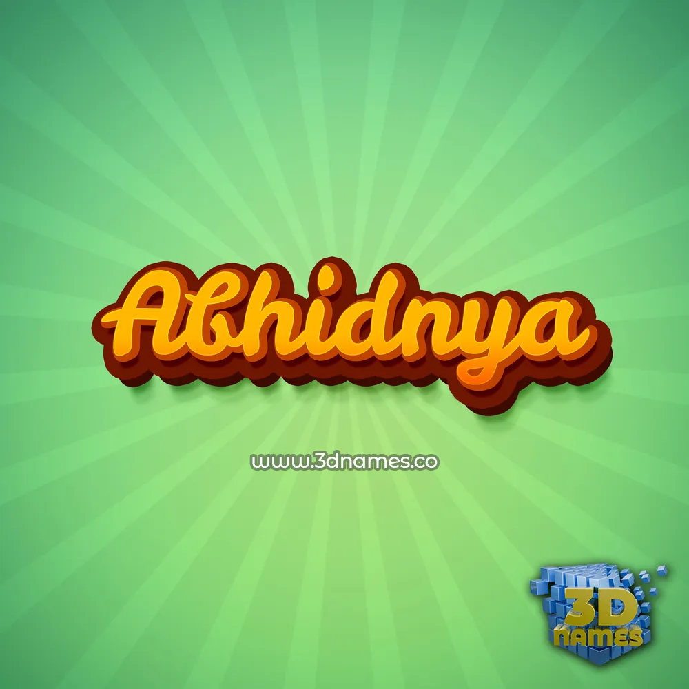 abhidnya in Green Rays style - 3D name wallpaper