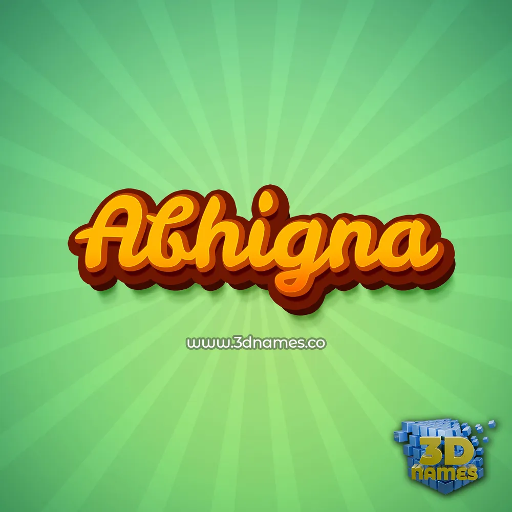 abhigna in Green Rays style - 3D name wallpaper