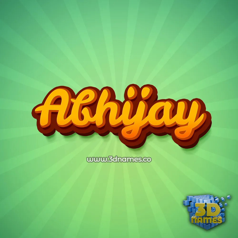 abhijay in Green Rays style - 3D name wallpaper