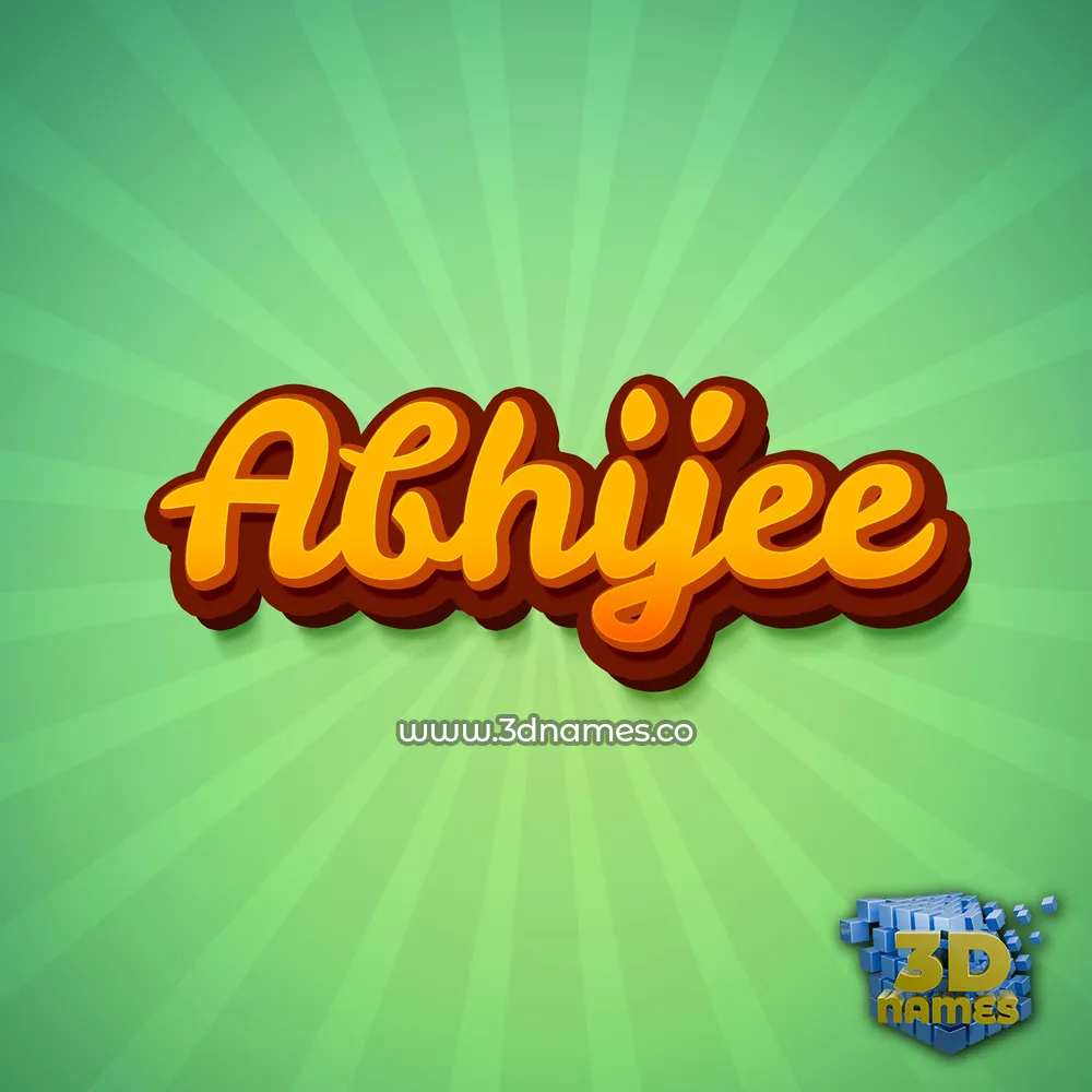 abhijee in Green Rays style - 3D name wallpaper